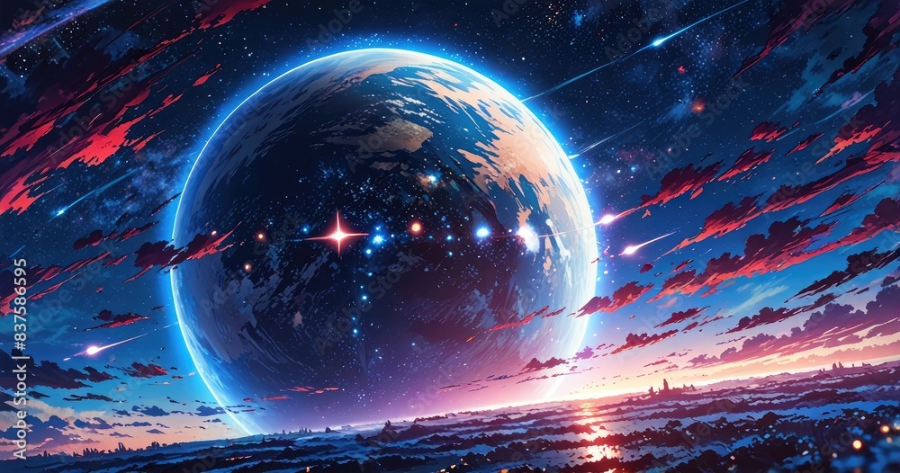 Beautiful cosmic backgrounds with nebulae in a galaxy scene and a unique and diverse atmosphere Beautiful cosmic backgrounds with nebulae in a galaxy scene and a unique and diverse atmosphere