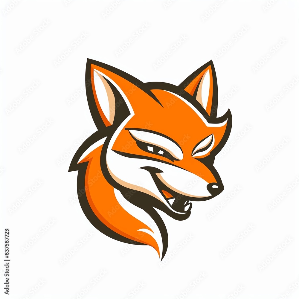 Cartoon fox head mascot illustration Cartoon fox head mascot illustration