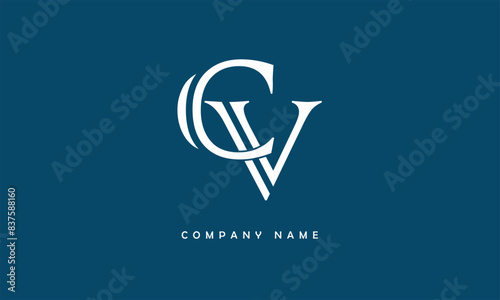 CV, VC, C, V Abstract Letters Logo Monogram
