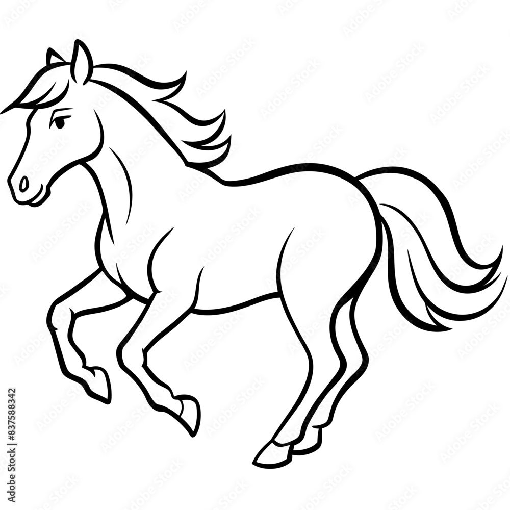 horse silhouette isolated on white horse silhouette isolated on white