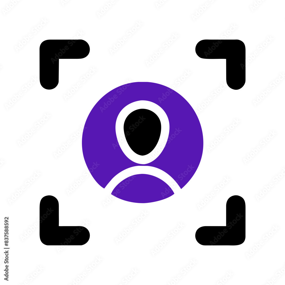 Facial recognition icon Facial recognition icon