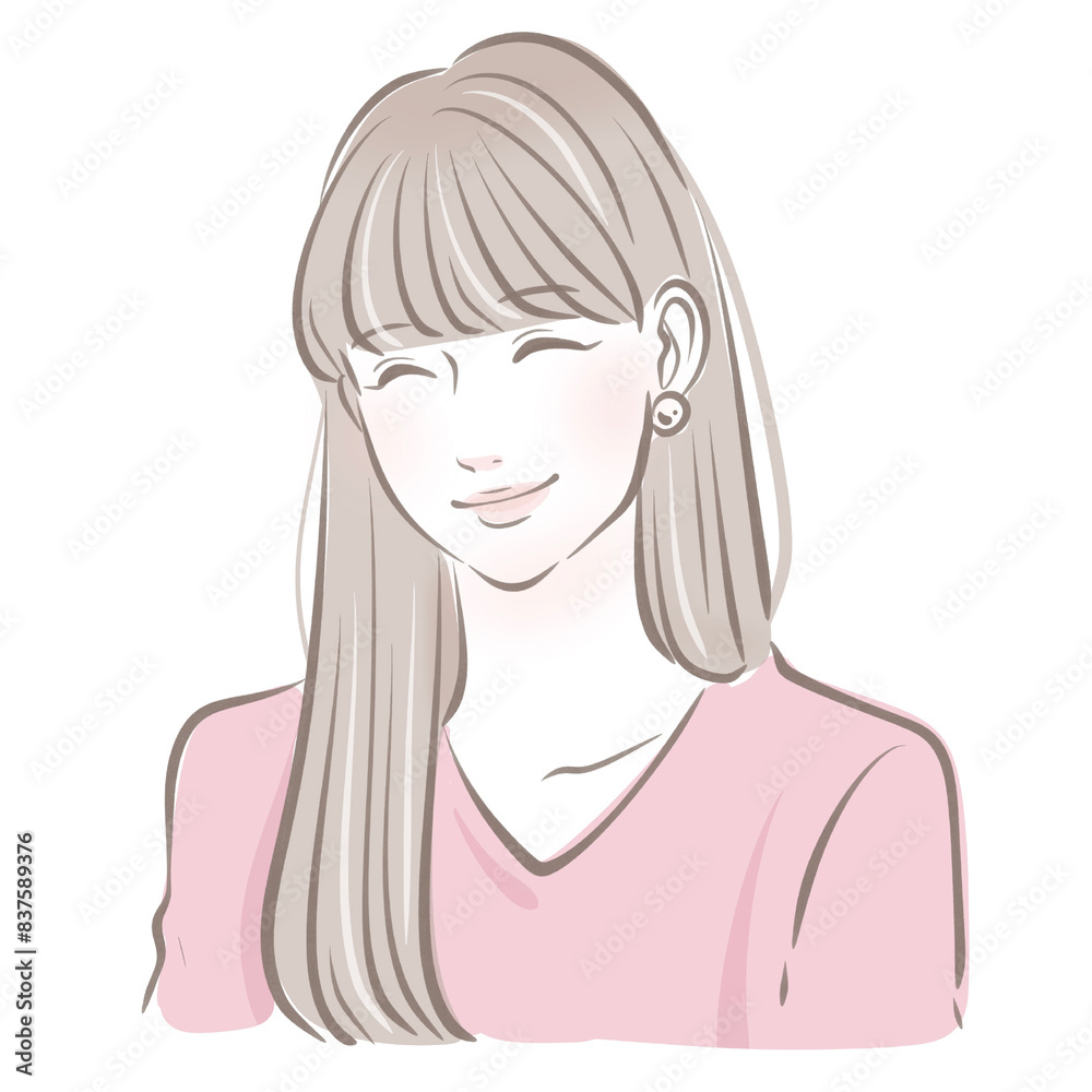 Illustration material for women and girls Illustration material for women and girls