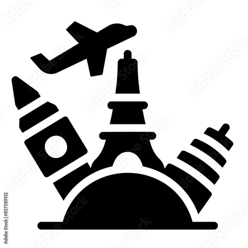 sightseeing glyph icon