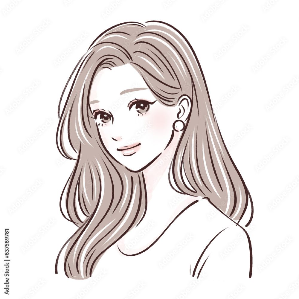 女性・女の子のイラスト素材 女性・女の子のイラスト素材