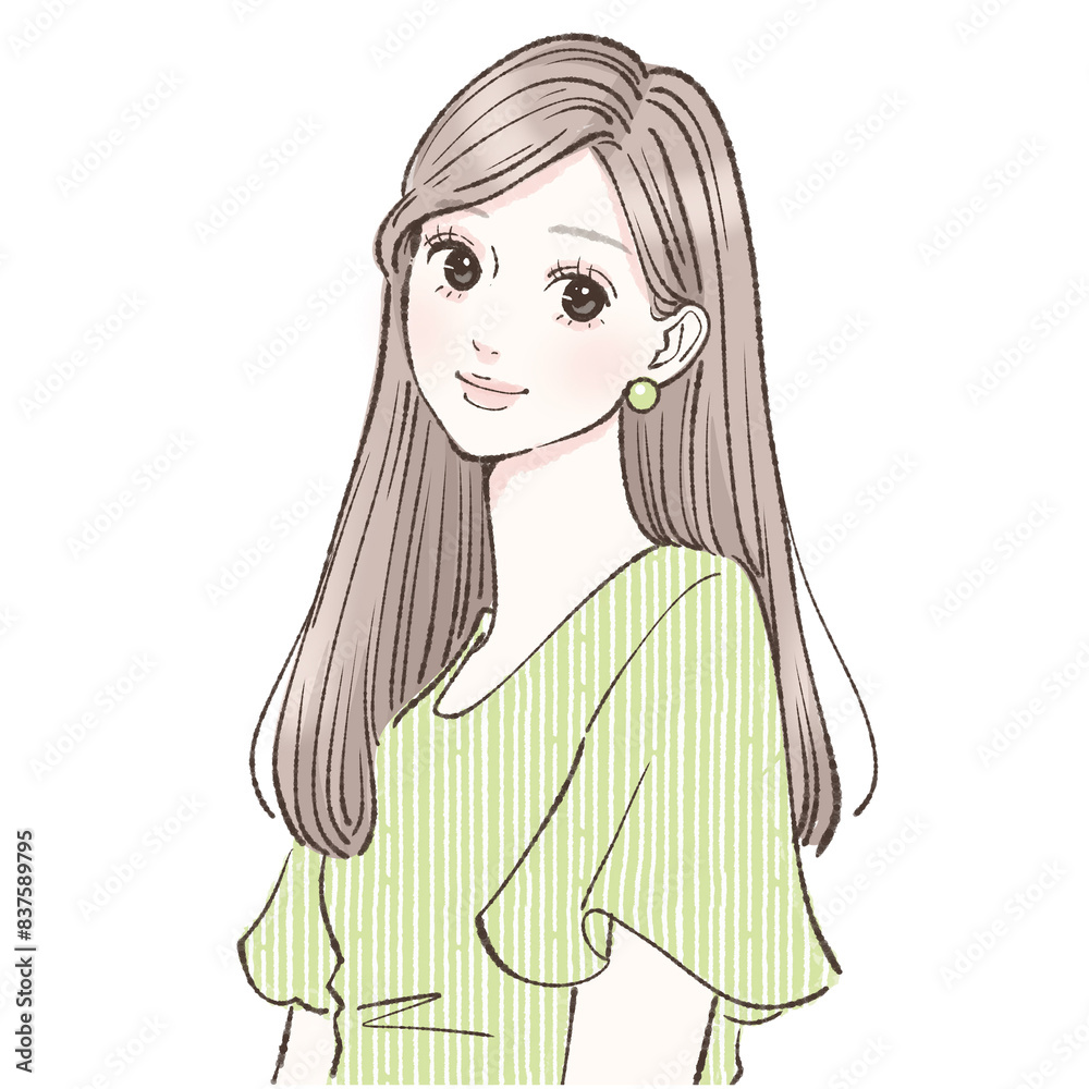 女性・女の子のイラスト素材 女性・女の子のイラスト素材