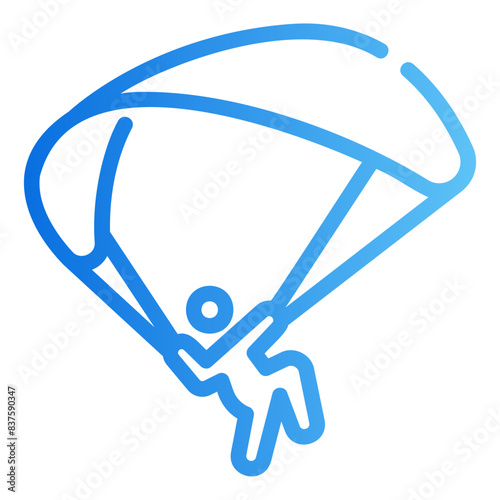 paragliding gradient icon
