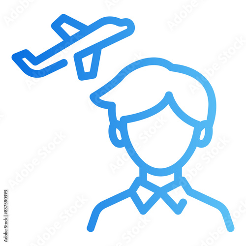 travel agent gradient icon