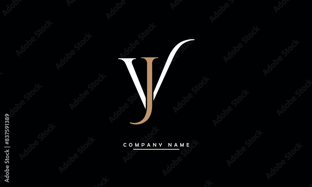 VJ, JV, V, J Abstract Letters Logo Monogram VJ, JV, V, J Abstract Letters Logo Monogram