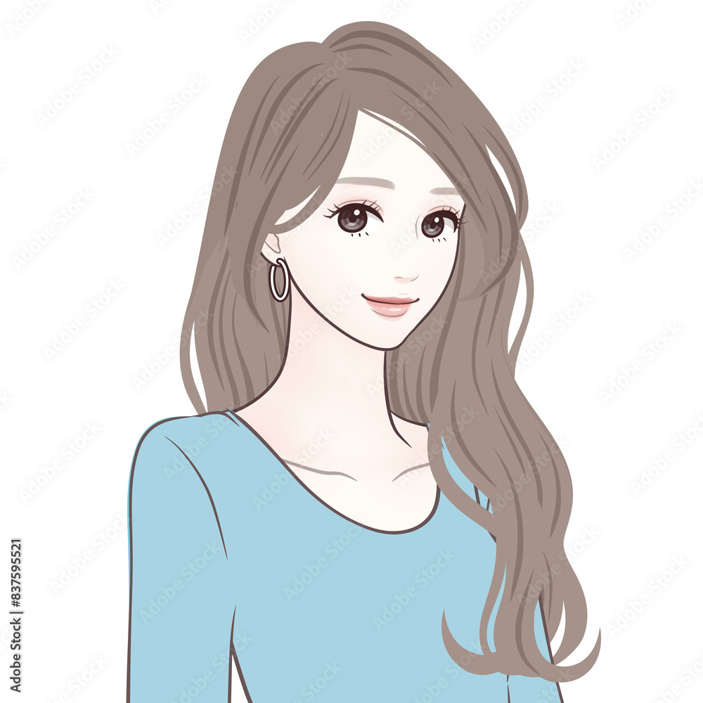 Illustration material for women and girls Illustration material for women and girls