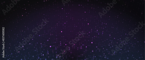 Obraz na plátně Abstract pixel pattern on dark blue background