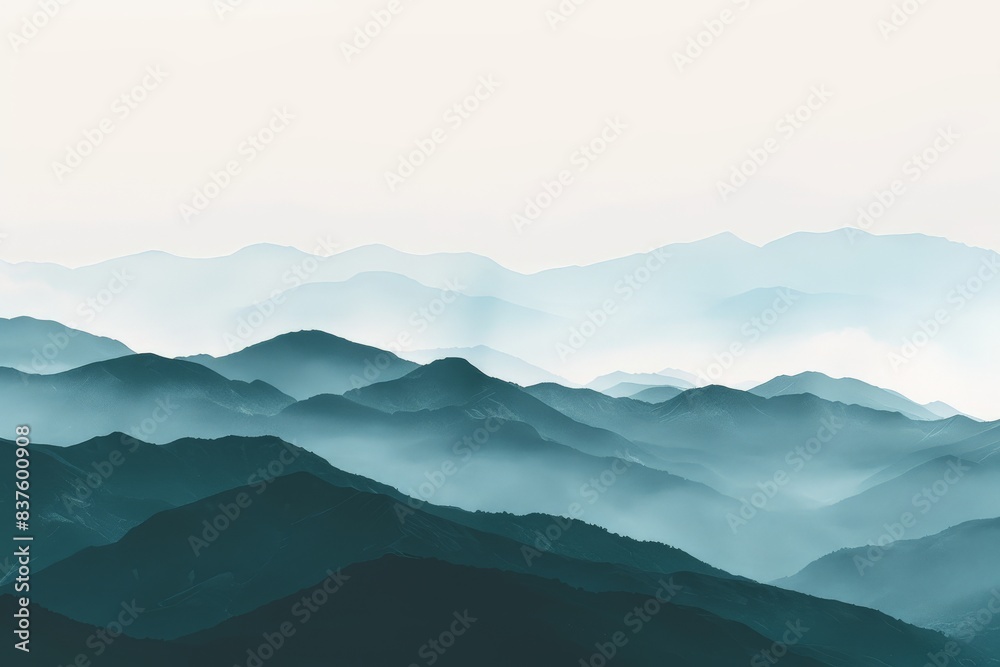 The image is of a mountain range in the distance with a heavy fog or mist over it The image is of a mountain range in the distance with a heavy fog or mist over it
