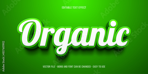 Organic editable text effect 3d style