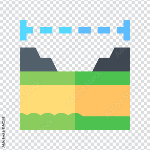 Lenght icon vector design. flat vector illustration. Pixel perfect 64 x 64. Vector illustration simple symbol in eps 10