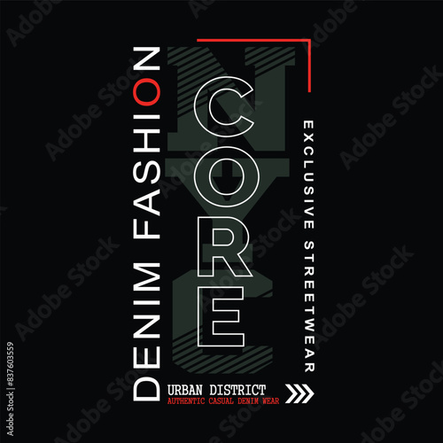 core denim streetwear t-shirt and apparel
