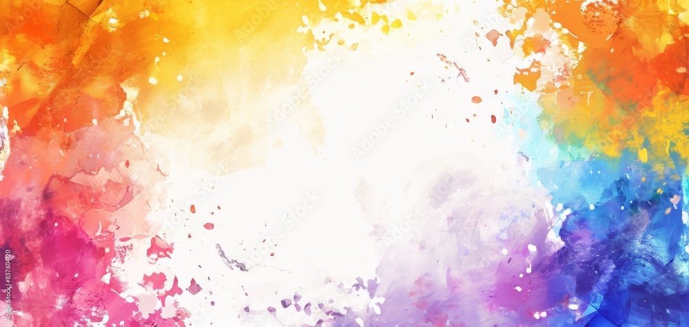 Obraz premium Abstract watercolor painting. Colorful brushstrokes.