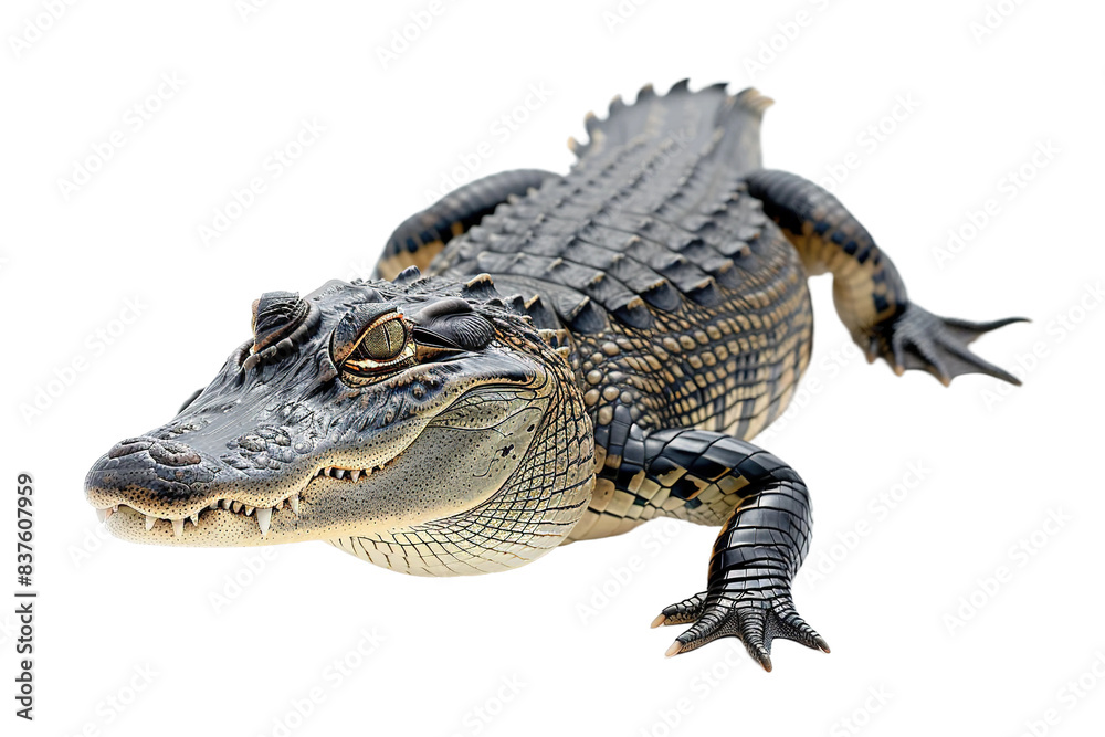 Fototapeta premium American Alligator Isolated on Transparent Background