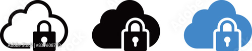 クラウドとセキュリティのウェブアイコン
