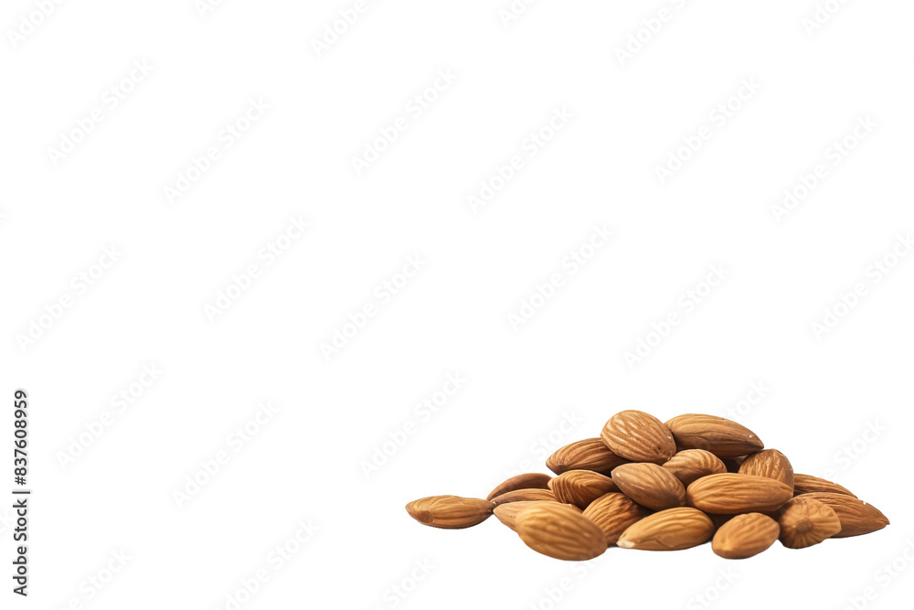 Almond Nuts Isolated on Transparent Background Almond Nuts Isolated on Transparent Background
