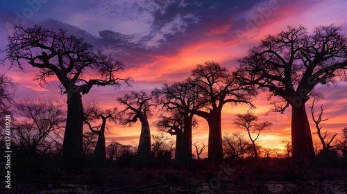 Forests of giant baobabs img photo