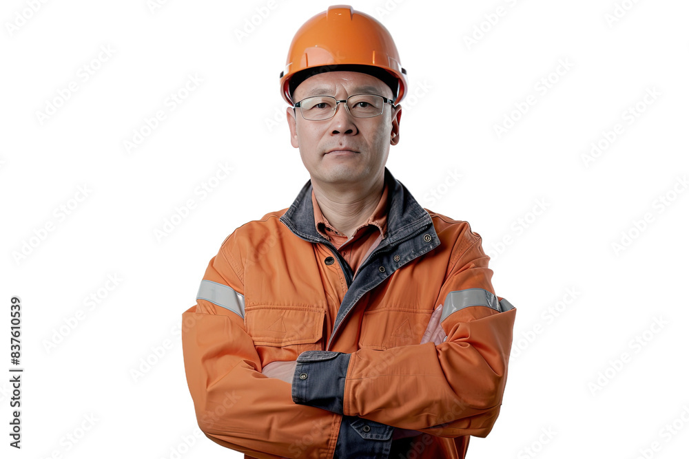 Male Engineer Isolated on Transparent Background Male Engineer Isolated on Transparent Background