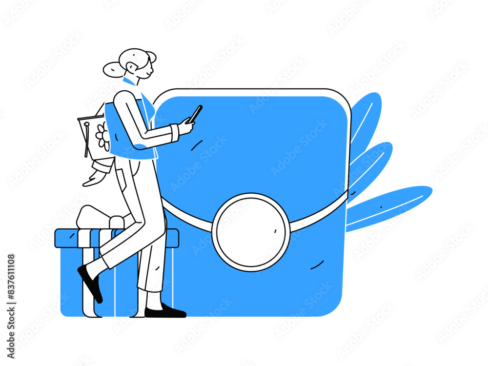 Holiday shopping people doing e-commerce online shopping flat vector concept operation hand drawn illustration
Holiday shopping people doing e-commerce online shopping flat vector concept operation hand drawn illustration