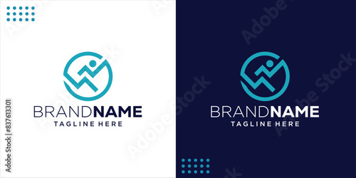 Abstract RUN Creative Logo, Design Inspiration, Illustration, Vector