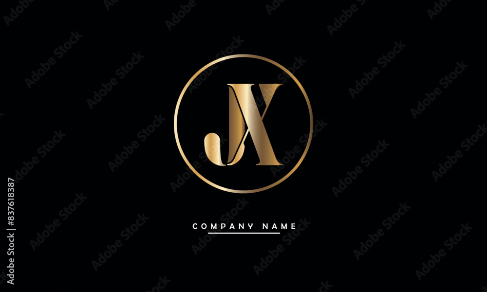 JX, XJ, J, X Abstract Letters Logo Monogram JX, XJ, J, X Abstract Letters Logo Monogram