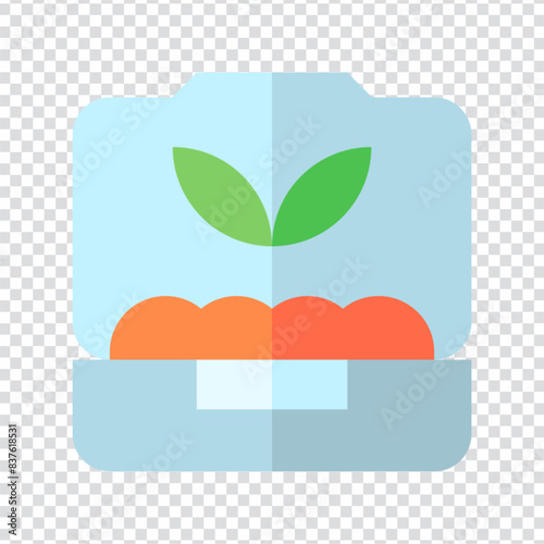 Pre prepared meals flat vector illustration icon vector design. flat vector illustration. Pixel perfect 64 x 64. Vector illustration simple symbol in eps 10 photo