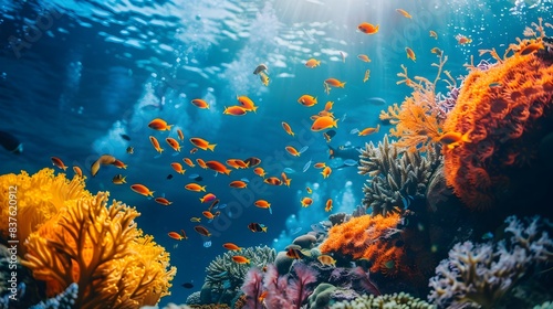Vibrant Coral Reef Dazzling Underwater Adventure in the Ocean © Thares2020