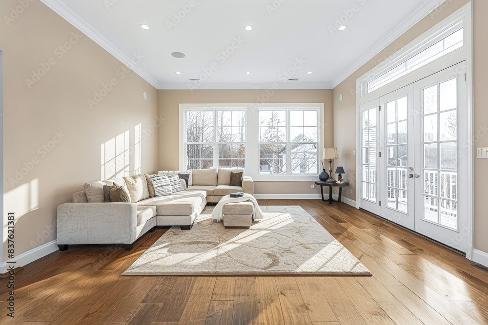 Minimalist living room interiors in neutral tones and natural lighting. Minimalist living room interiors in neutral tones and natural lighting.