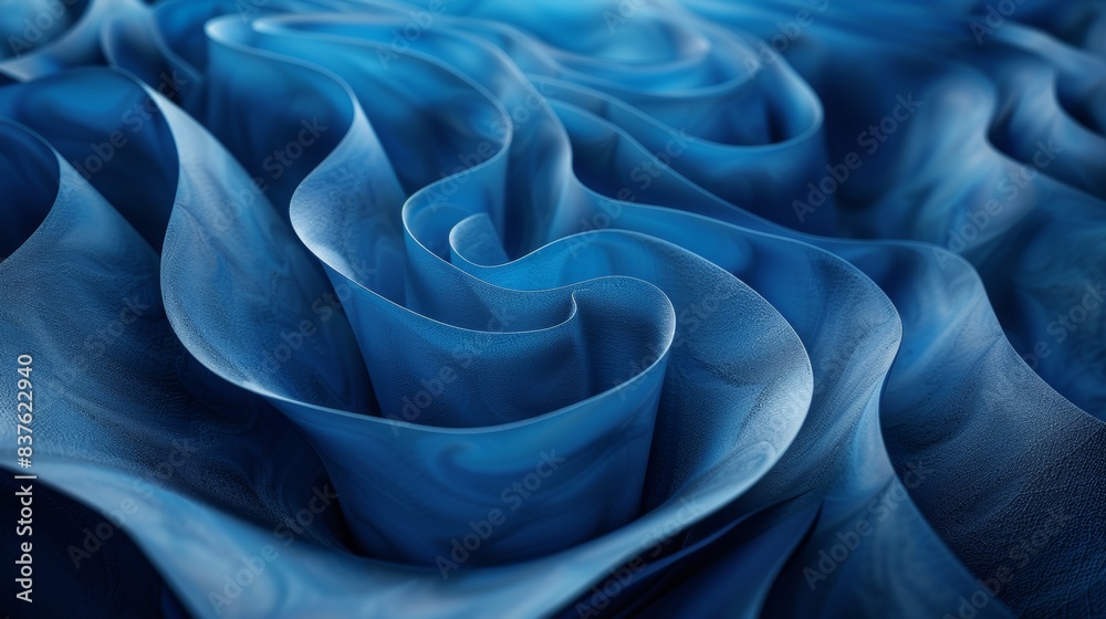 Fototapeta premium Mesmerizing abstract background with elegant blue curves, perfect for designs, wallpapers, and presentations.