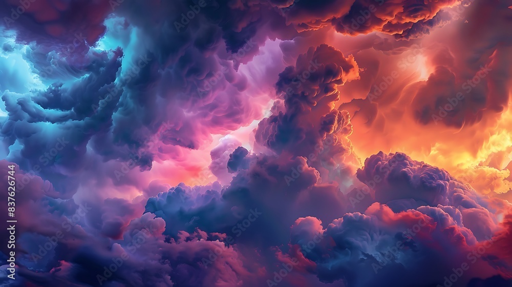 Enigmatic Beauty: Vivid and Mystical Storm Clouds in an Eye-Catching Composition Enigmatic Beauty: Vivid and Mystical Storm Clouds in an Eye-Catching Composition
