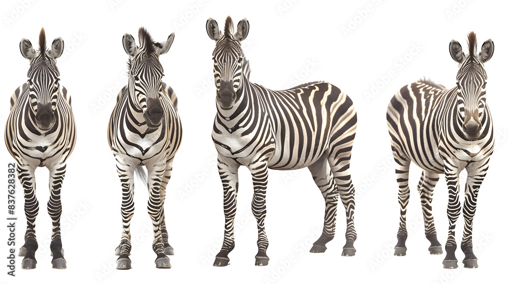 Fototapeta premium Zebra, transparent picture