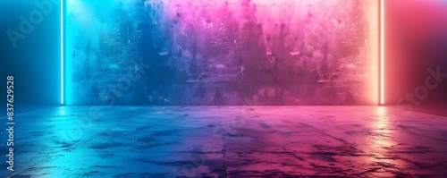 Wallpaper Mural Soft Neon Turquoise and Pink Gradient Backdrop for Tech Accessory Display and Product Concept Presentation Torontodigital.ca