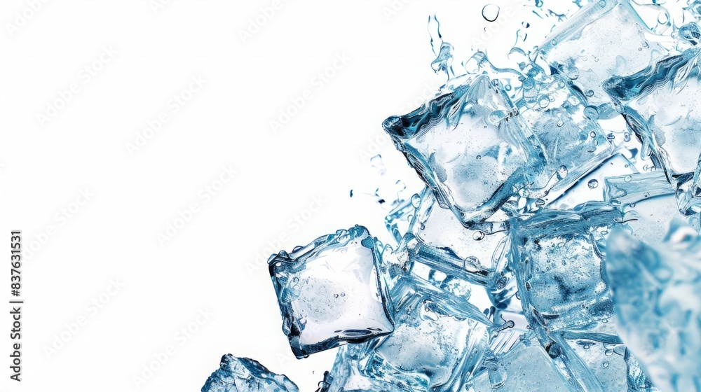 Obraz premium ice cubes on white background
