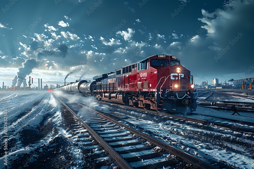 Fototapeta premium Safety Protocols: Yard Hostler in Dynamic Transportation Industry