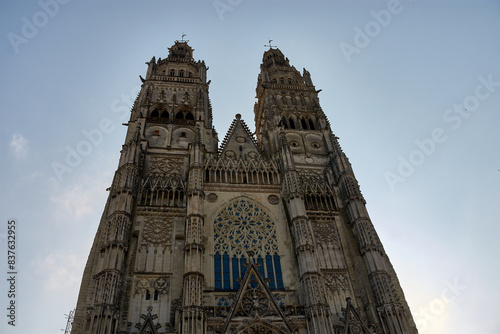 Gothic cathedral of Saint Gatien in Tours, France photo