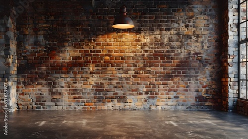 Warm Brick Wall Backdrop for Urban Themed Product Presentation and Display