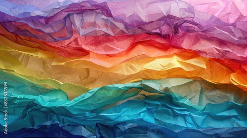 Wallpaper Mural Colorful Abstract Composition of Overlapping Tissue Paper Layers with Professional Lighting for Art and Design Projects Torontodigital.ca