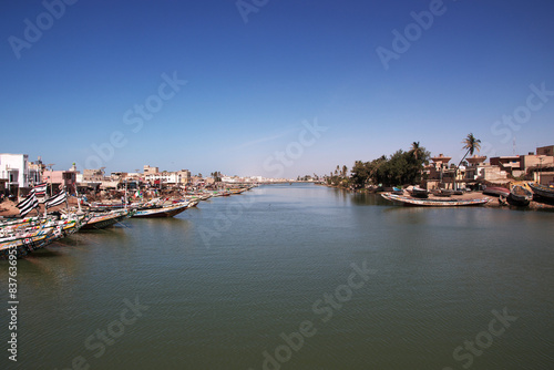 Obraz na płótnie View of the river of Saint-Louis, Senegal, West Africa w salonie