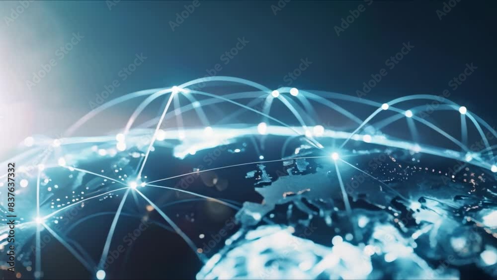 Connecting Global Economies: Business Technology Driving Economic Growth and Development. Concept Economic Growth, Global Economies, Business Technology, Development, Connectivity Connecting Global Economies: Business Technology Driving Economic Growth and Development. Concept Economic Growth, Global Economies, Business Technology, Development, Connectivity