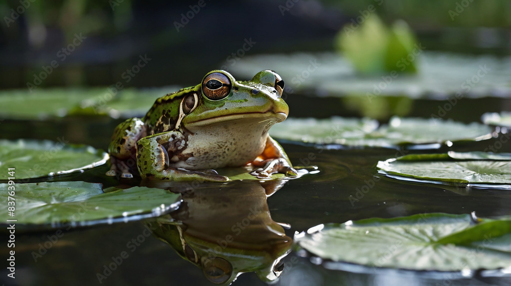 frog in the pond frog in the pond