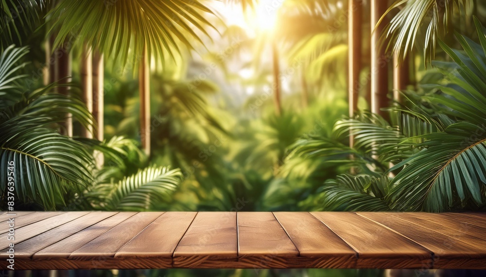 Verdant Beauty: Table for Cosmetics with Lush Jungle Plants Verdant Beauty: Table for Cosmetics with Lush Jungle Plants