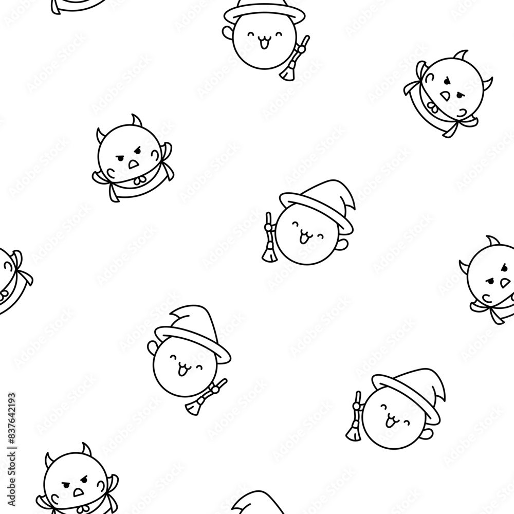 Cute kawaii soap bubble character. Seamless pattern. Coloring Page. Circle shape child bath mascot with face. Hand drawn style. Vector drawing. Design ornaments. Cute kawaii soap bubble character. Seamless pattern. Coloring Page. Circle shape child bath mascot with face. Hand drawn style. Vector drawing. Design ornaments.