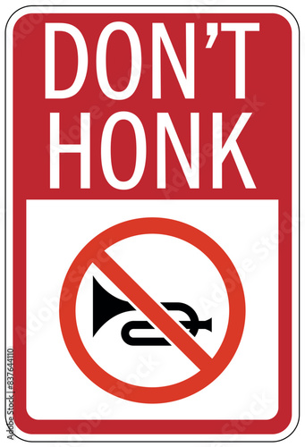 No honking sign