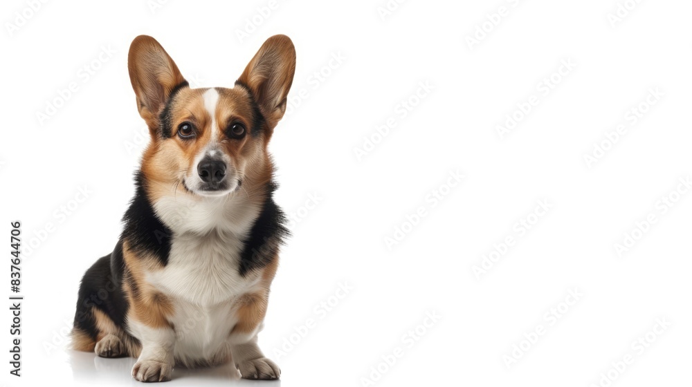 welsh corgi sitting on a white background welsh corgi sitting on a white background