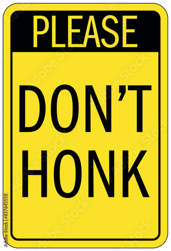 No honking sign