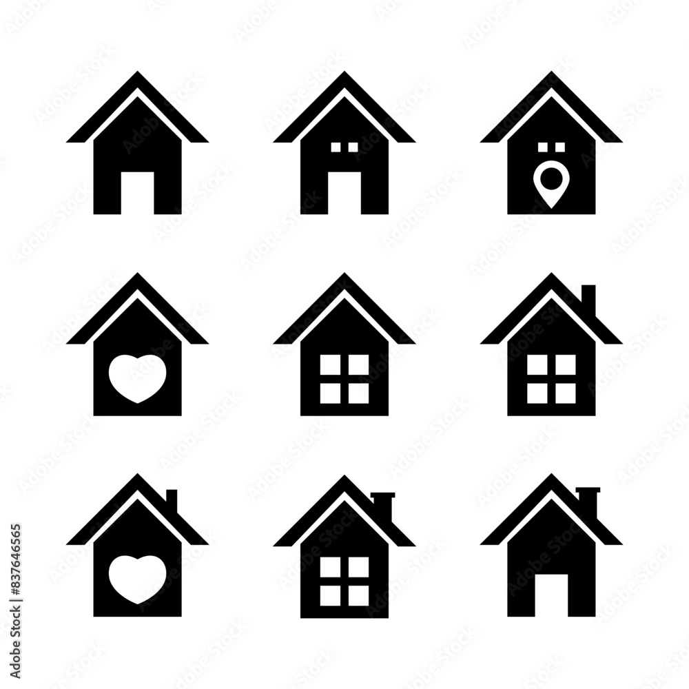 house icons set house icons set