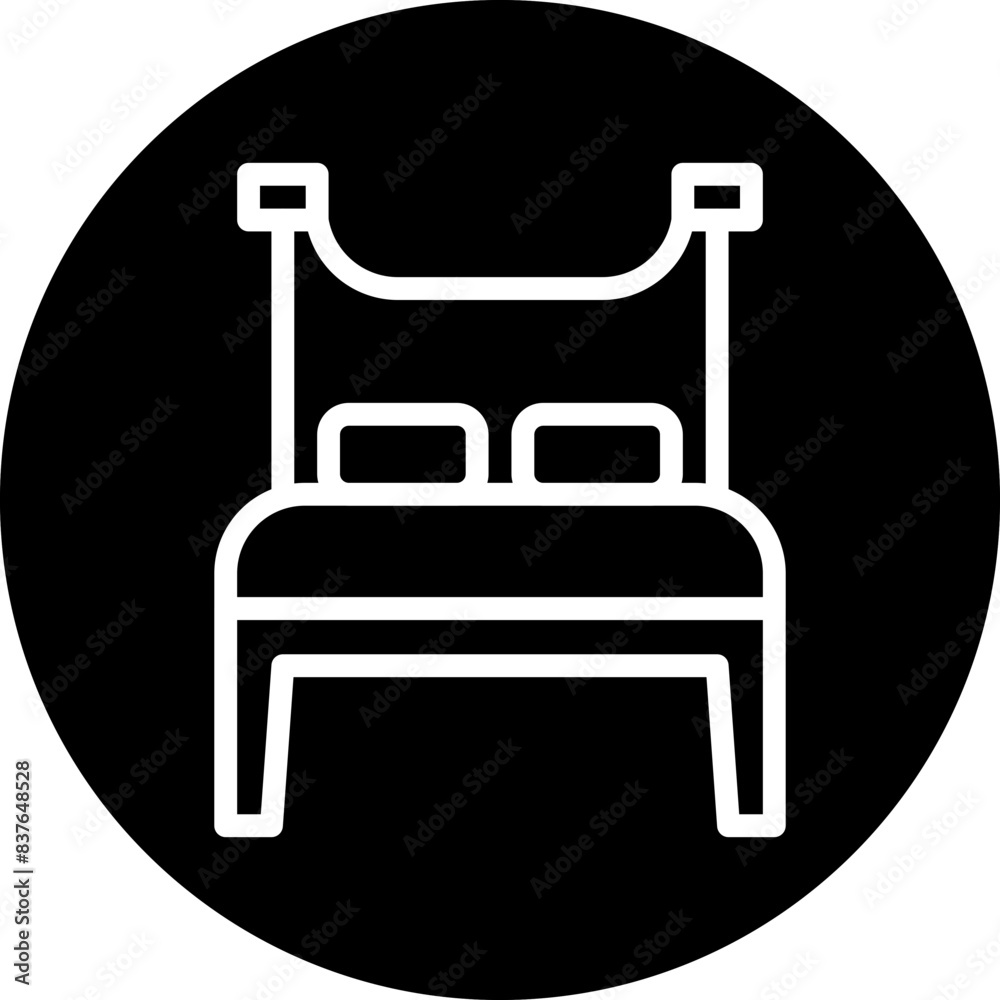 Double Bed Room Icon Style