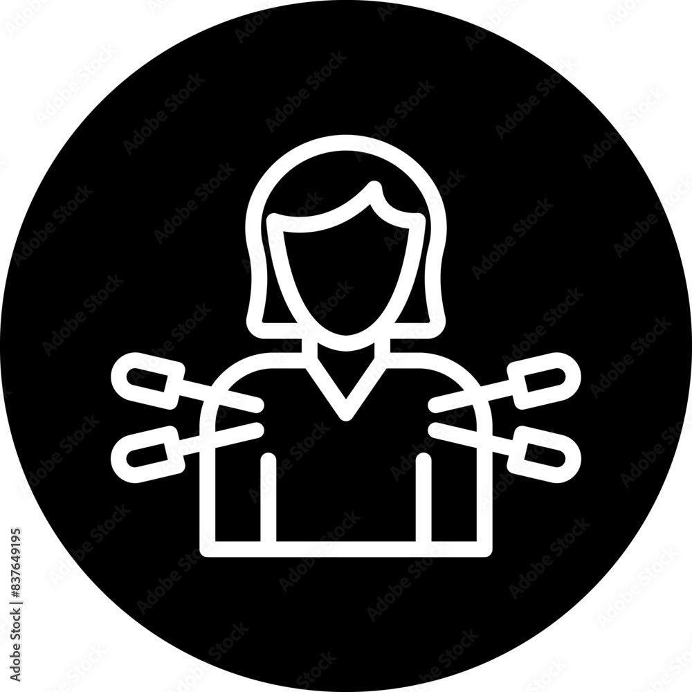 Obraz premium Body Acupuncture Icon Style